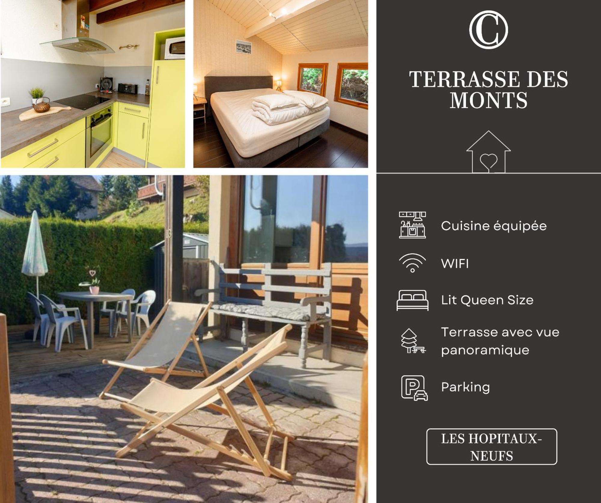Terrasse Des Monts - Duplex Independant De Charme Apartment Les Hopitaux-Neufs Ngoại thất bức ảnh